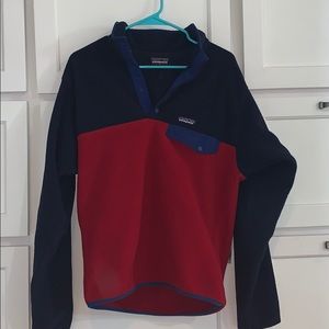 Men’s Red and Blue Patagonia Synchilla